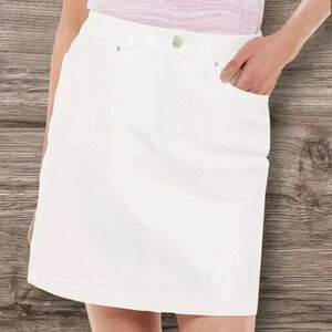 Croft & Barrow - Classic Fit White Denim Summer Skort w/ 5 Pocket  Design